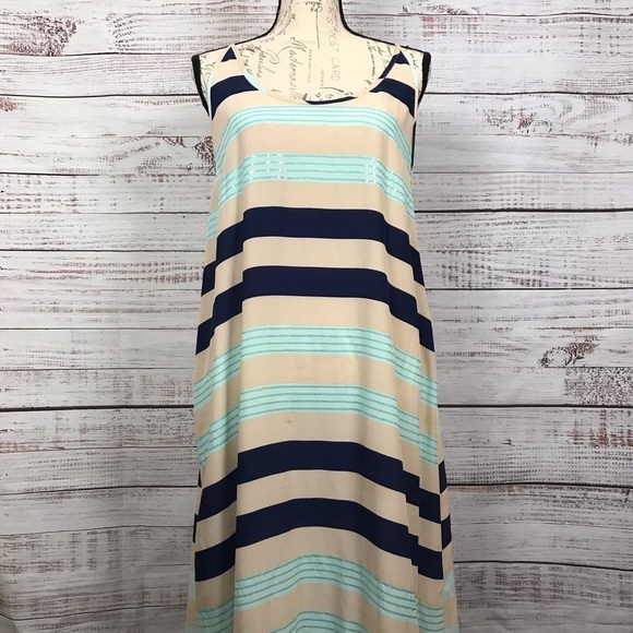 Victoria’s Secret Striped Halter back size small‎ ruffle hem casual maxi Dress - Picture 1 of 10